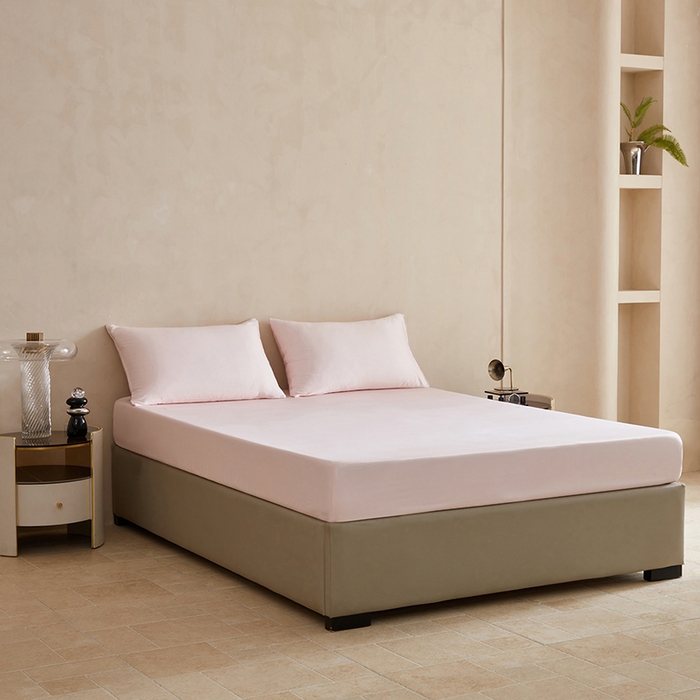 91家纺网 家纺一手货源 找家纺 轩和家居 2025新款天竹60支竹浆纤维A类婴幼儿级别天然抗菌抑菌系列床笠单件-单床笠 软玉