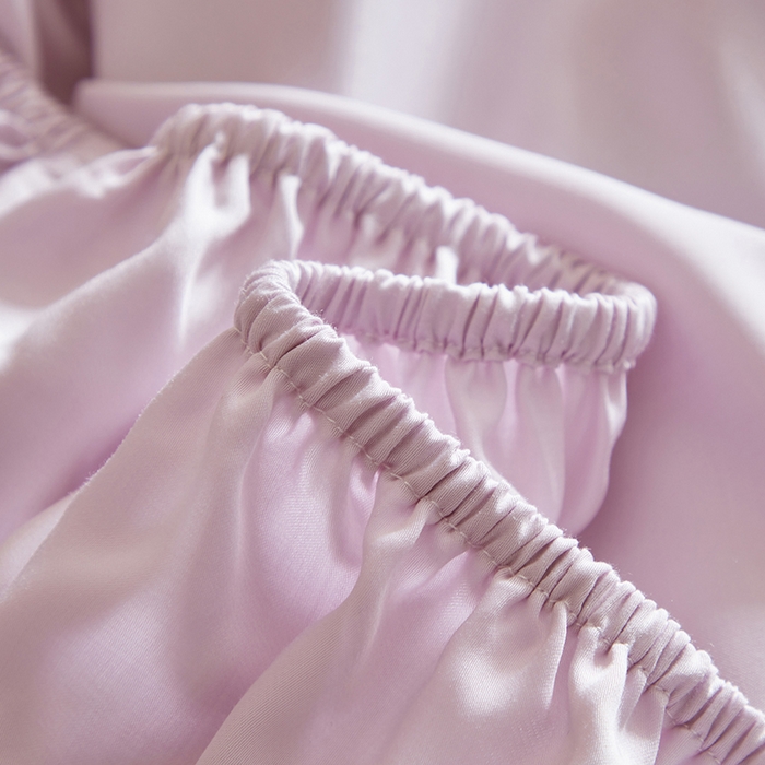 91家纺网 家纺一手货源 找家纺 轩和家居 2025新款天竹60支竹浆纤维A类婴幼儿级别天然抗菌抑菌系列床笠单件-单床笠 甜紫