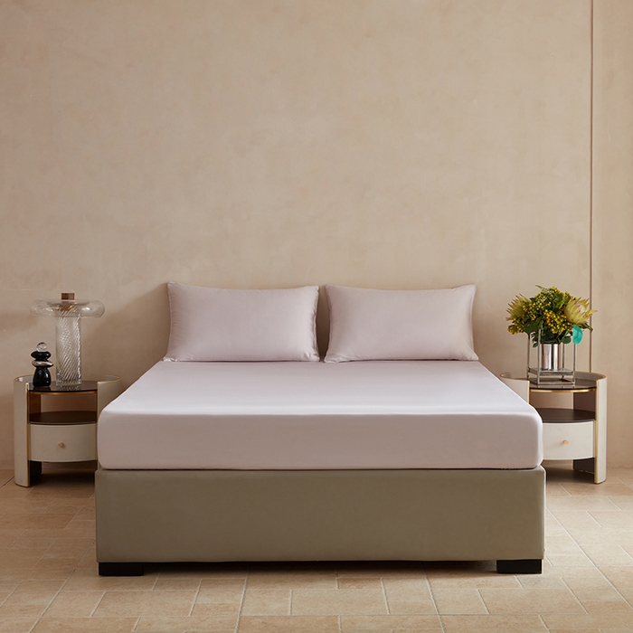 轩和家居 2025新款天竹60支竹浆纤维A类婴幼儿级别天然抗菌抑菌系列床笠单件-单床笠 椰灰