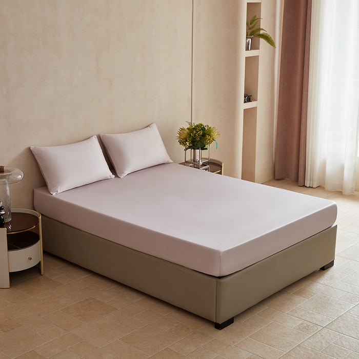 91家纺网 家纺一手货源 找家纺 轩和家居 2025新款天竹60支竹浆纤维A类婴幼儿级别天然抗菌抑菌系列床笠单件-单床笠 椰灰