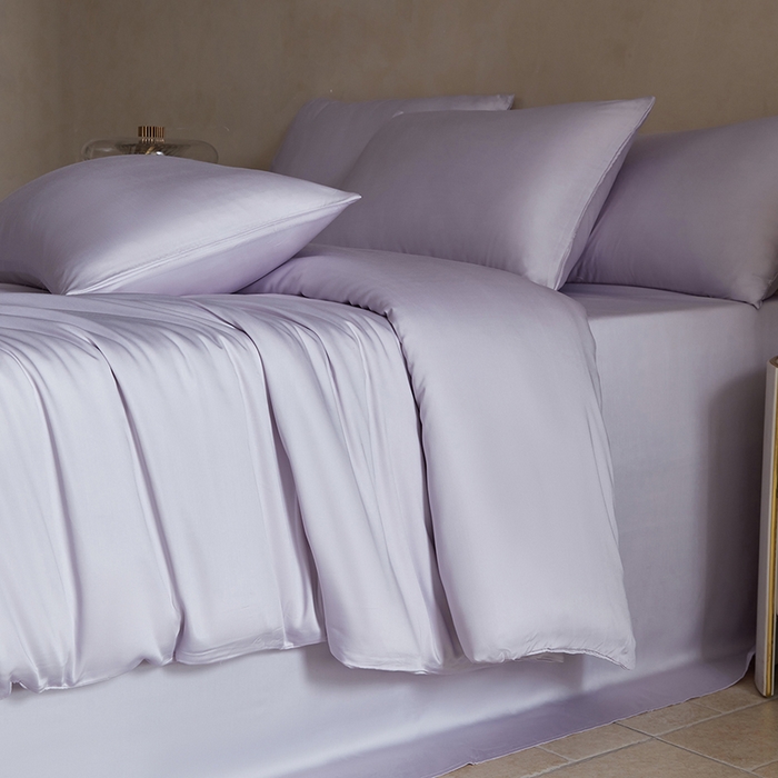 91家纺网 家纺一手货源 找家纺 轩和家居 2025新款天竹60支竹浆纤维A类婴幼儿级别天然抗菌抑菌系列被套单件-单被套 淡紫