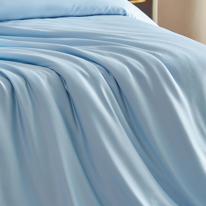 91家纺网 家纺一手货源 找家纺 轩和家居 2025新款天竹60支竹浆纤维A类婴幼儿级别天然抗菌抑菌系列被套单件-单被套 天蓝