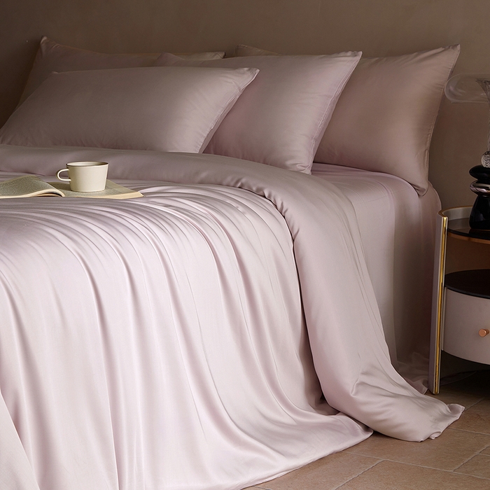 轩和家居 2025新款天竹60支竹浆纤维A类婴幼儿级别天然抗菌抑菌四件套 甜紫