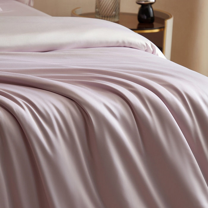 91家纺网 家纺一手货源 找家纺 轩和家居 2025新款天竹60支竹浆纤维A类婴幼儿级别天然抗菌抑菌四件套 甜紫