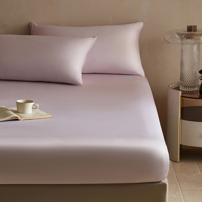 91家纺网 家纺一手货源 找家纺 轩和家居 2025新款天竹60支竹浆纤维A类婴幼儿级别天然抗菌抑菌四件套 甜紫