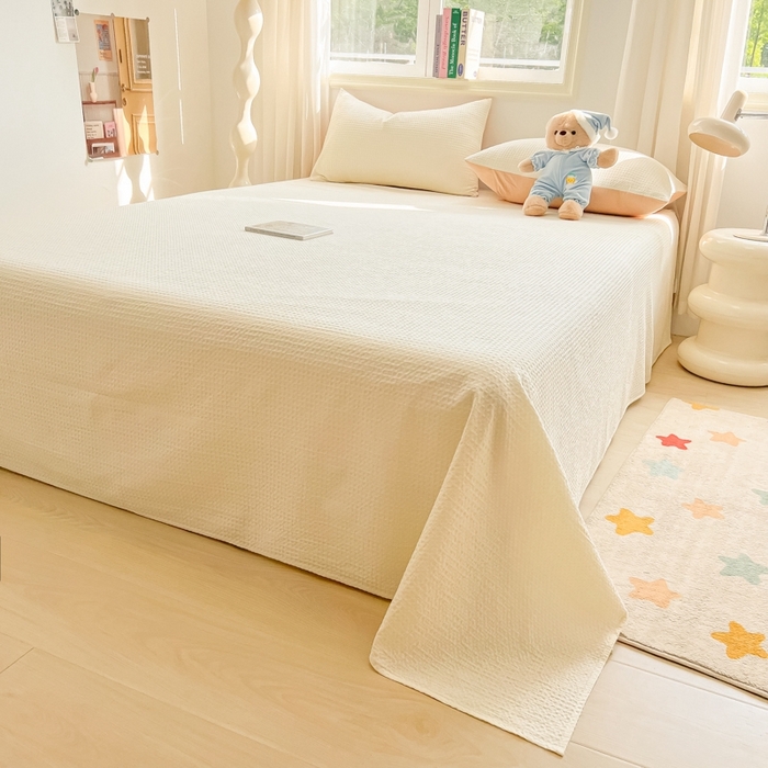 梦斋家纺2025新款华芙格床单单品单床单床单单件 奶黄