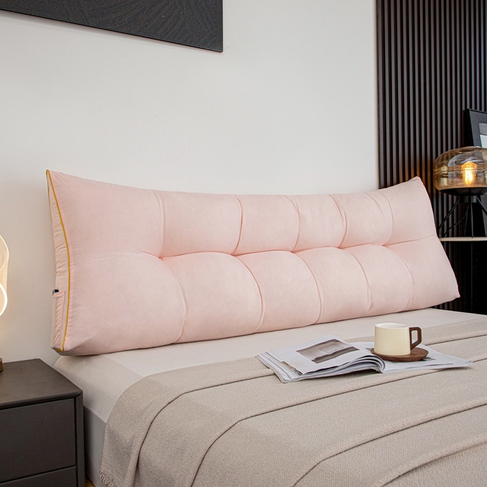 91家纺网 家纺一手货源 找家纺 （总）沐沐家纺 2026新款纯色磨毛布三角靠垫不带头枕款