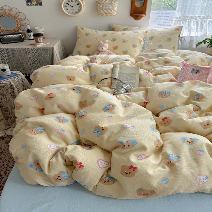 91家纺网 家纺一手货源 找家纺 （总）轻奢坊 2025新款卡通绑带款四件套