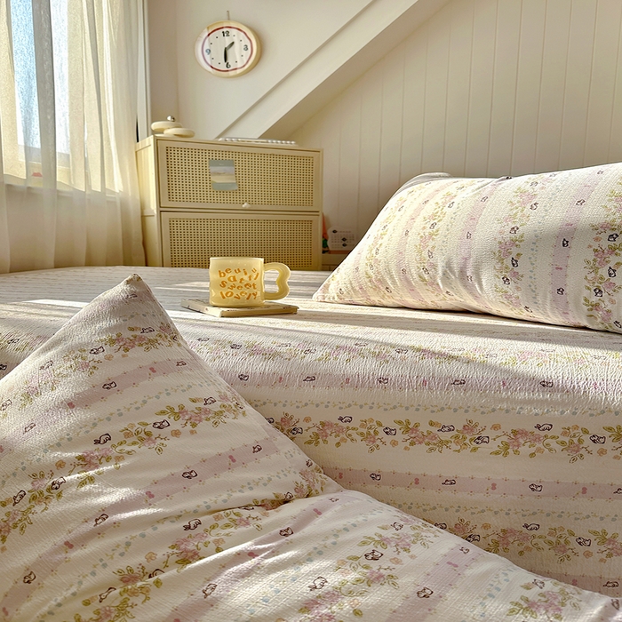 91家纺网 家纺一手货源 找家纺 漫仙阁2025新款双层纱床单 赫拉花园