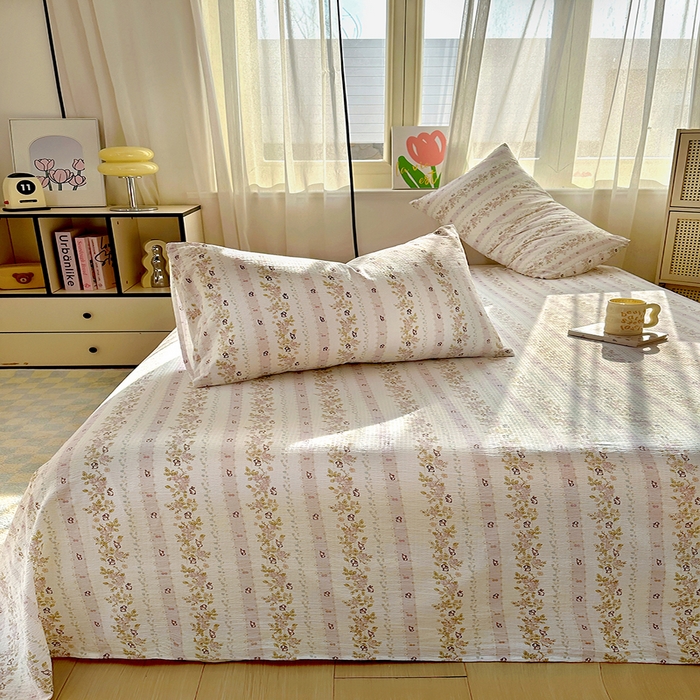 91家纺网 家纺一手货源 找家纺 漫仙阁2025新款双层纱床单 赫拉花园