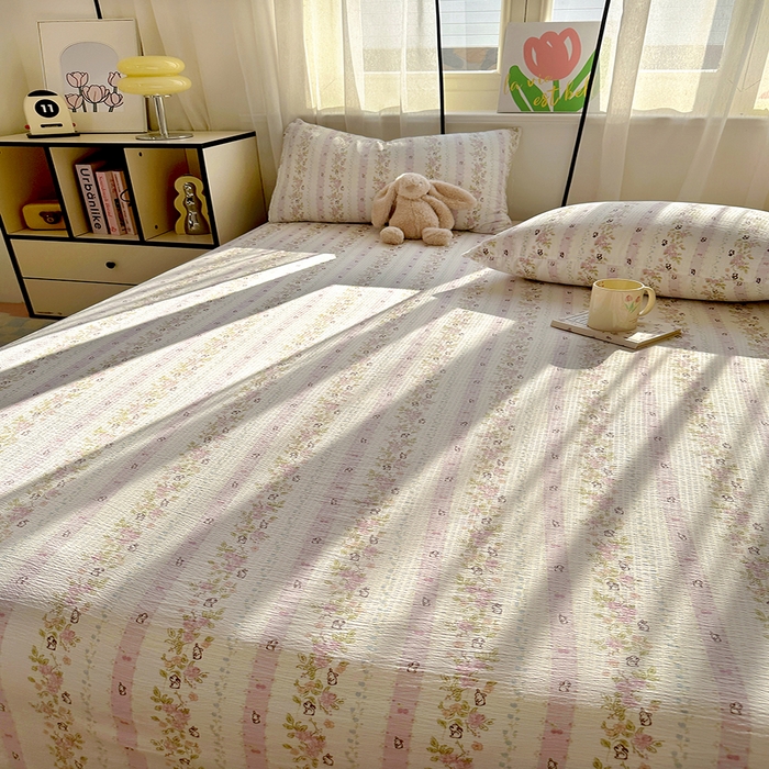 91家纺网 家纺一手货源 找家纺 漫仙阁2025新款双层纱床单 赫拉花园