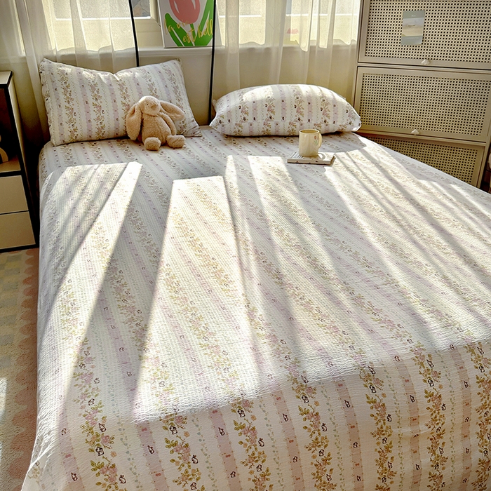 91家纺网 家纺一手货源 找家纺 漫仙阁2025新款双层纱床单 赫拉花园