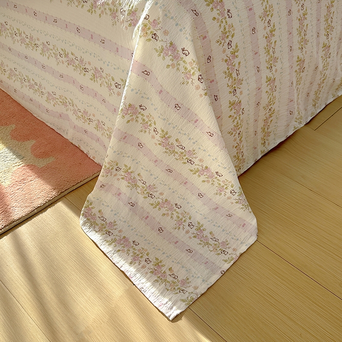 91家纺网 家纺一手货源 找家纺 漫仙阁2025新款双层纱床单 赫拉花园