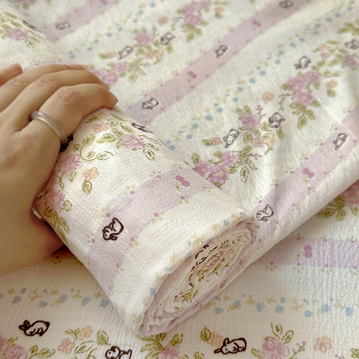 91家纺网 家纺一手货源 找家纺 漫仙阁2025新款双层纱床单 赫拉花园