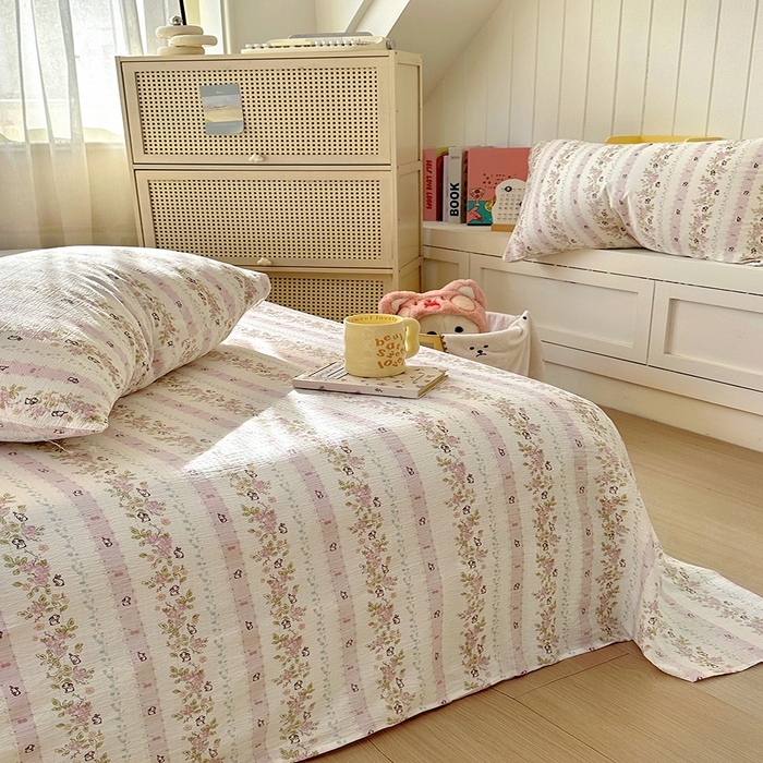 91家纺网 家纺一手货源 找家纺 漫仙阁2025新款双层纱床单 赫拉花园