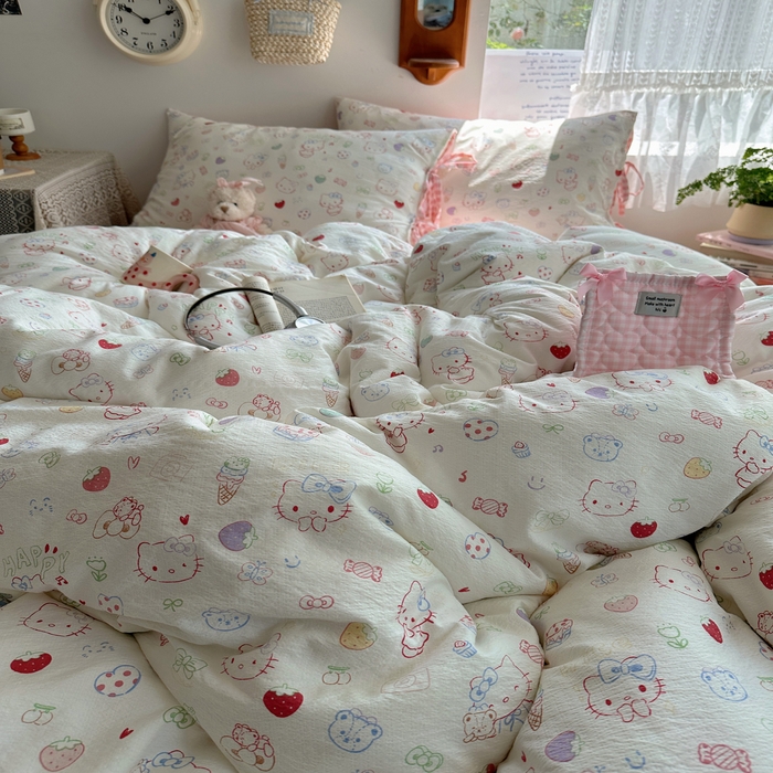 91家纺网 家纺一手货源 找家纺 （总）轻奢坊 2025新款卡通绑带款四件套