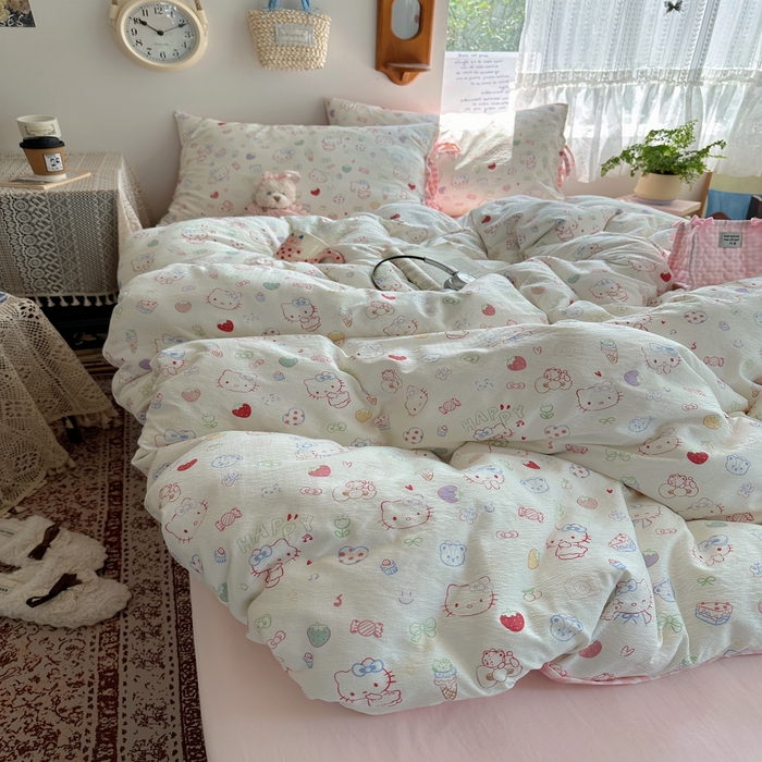 91家纺网 家纺一手货源 找家纺 （总）轻奢坊 2025新款卡通绑带款四件套