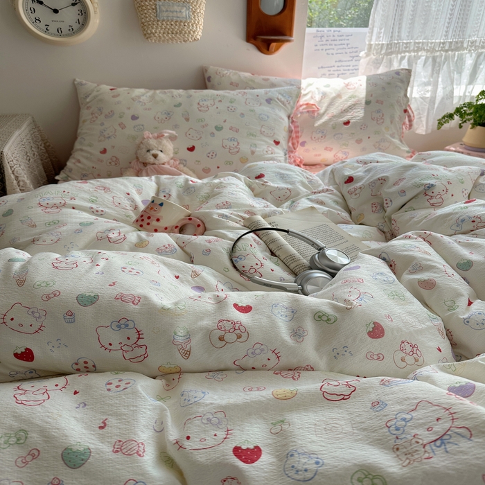 91家纺网 家纺一手货源 找家纺 （总）轻奢坊 2025新款卡通绑带款四件套