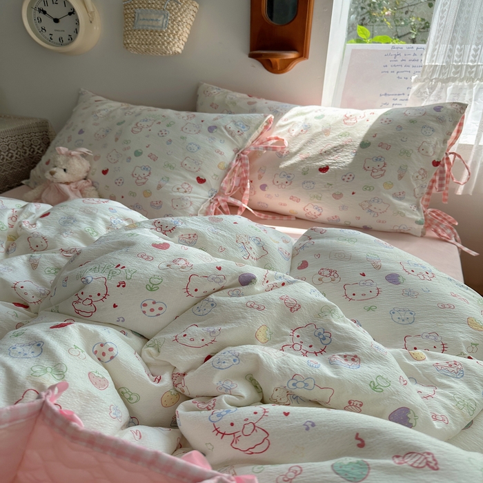 91家纺网 家纺一手货源 找家纺 （总）轻奢坊 2025新款卡通绑带款四件套