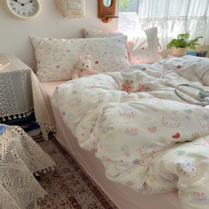 91家纺网 家纺一手货源 找家纺 （总）轻奢坊 2025新款卡通绑带款四件套