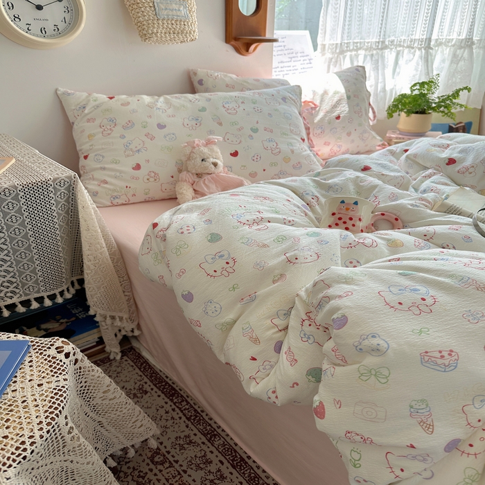 91家纺网 家纺一手货源 找家纺 （总）轻奢坊 2025新款卡通绑带款四件套