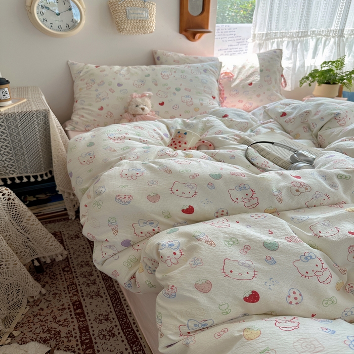 91家纺网 家纺一手货源 找家纺 （总）轻奢坊 2025新款卡通绑带款四件套