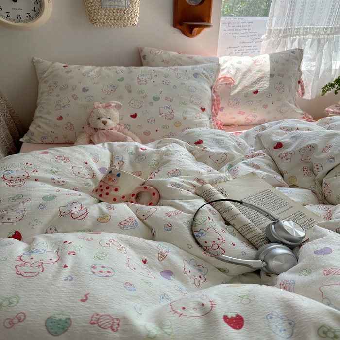 91家纺网 家纺一手货源 找家纺 （总）轻奢坊 2025新款卡通绑带款四件套