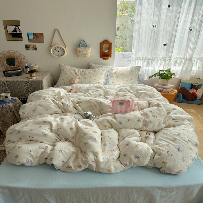 91家纺网 家纺一手货源 找家纺 轻奢坊 2025新款卡通绑带款四件套 疯狂动物城