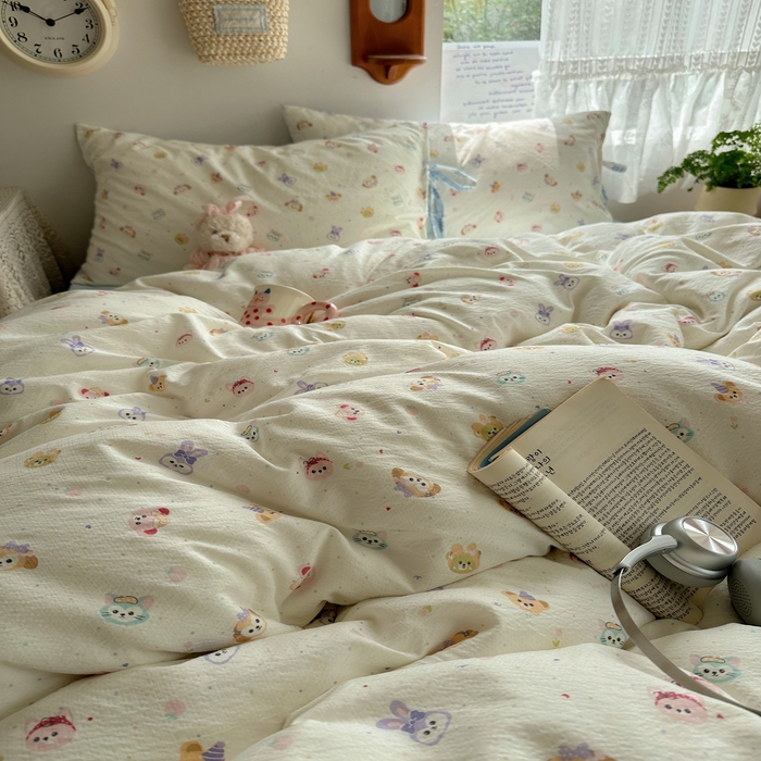 91家纺网 家纺一手货源 找家纺 轻奢坊 2025新款卡通绑带款四件套 疯狂动物城