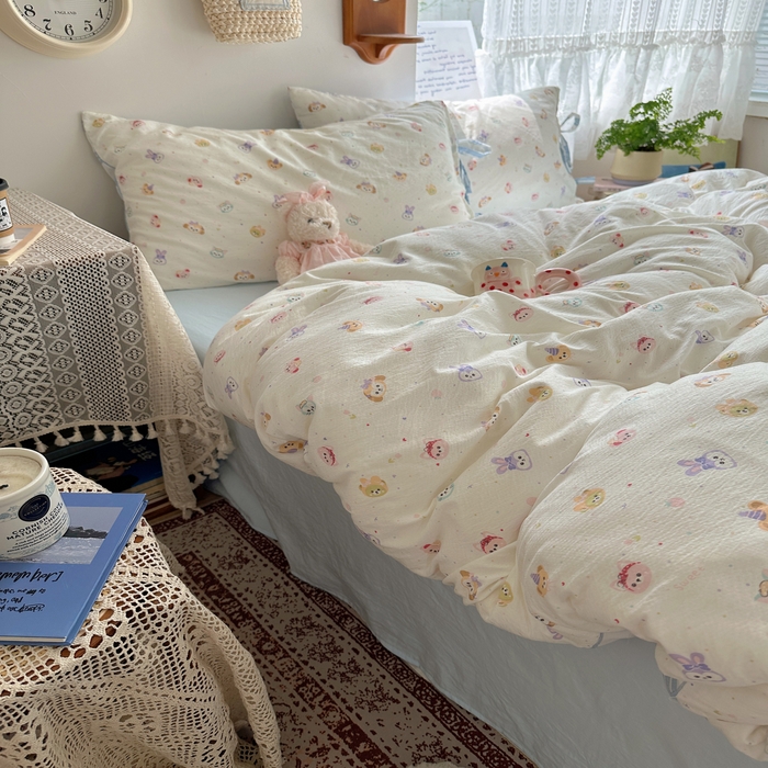 91家纺网 家纺一手货源 找家纺 轻奢坊 2025新款卡通绑带款四件套 疯狂动物城