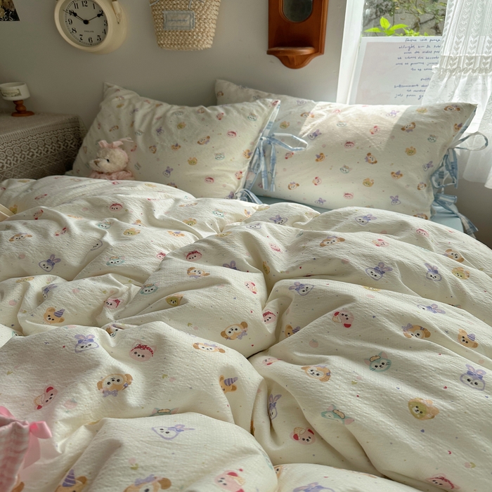 91家纺网 家纺一手货源 找家纺 轻奢坊 2025新款卡通绑带款四件套 疯狂动物城