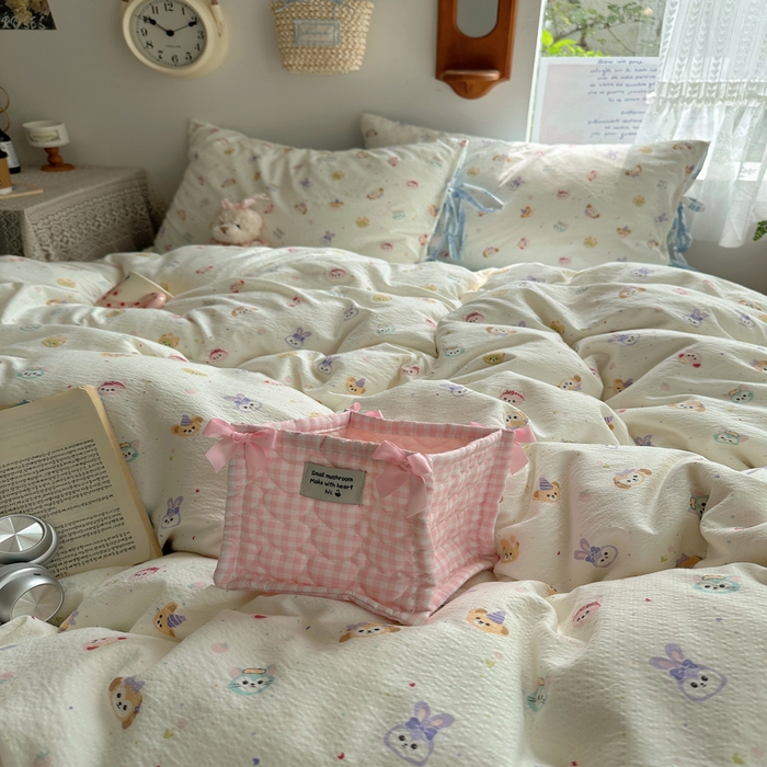 91家纺网 家纺一手货源 找家纺 轻奢坊 2025新款卡通绑带款四件套 疯狂动物城