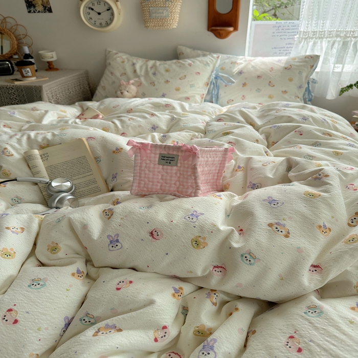 91家纺网 家纺一手货源 找家纺 轻奢坊 2025新款卡通绑带款四件套 疯狂动物城