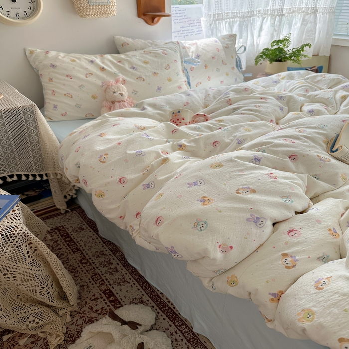 91家纺网 家纺一手货源 找家纺 轻奢坊 2025新款卡通绑带款四件套 疯狂动物城