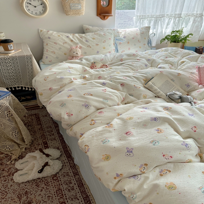 91家纺网 家纺一手货源 找家纺 轻奢坊 2025新款卡通绑带款四件套 疯狂动物城