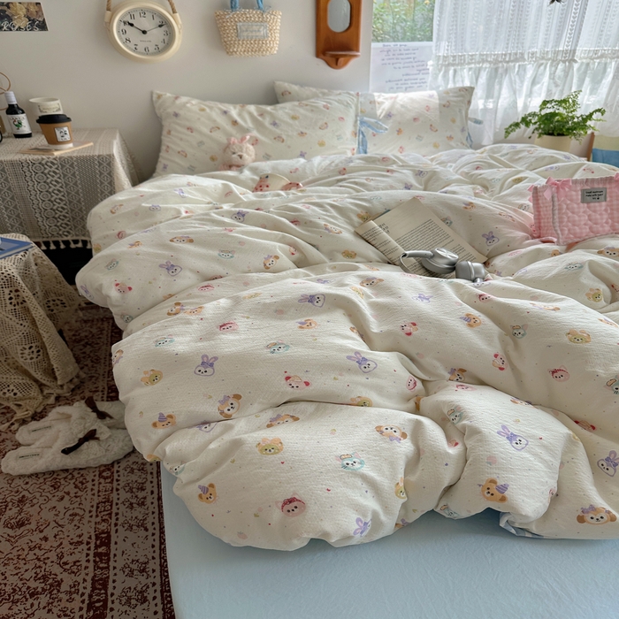 91家纺网 家纺一手货源 找家纺 轻奢坊 2025新款卡通绑带款四件套 疯狂动物城