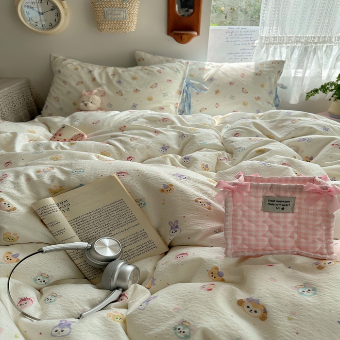 91家纺网 家纺一手货源 找家纺 轻奢坊 2025新款卡通绑带款四件套 疯狂动物城