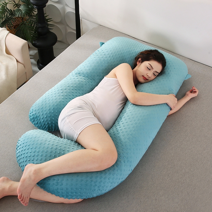 永光家居 2025新款孕妇枕头G型 靠垫抱枕孕期床头靠枕（不供多多） G型绒豆豆绿