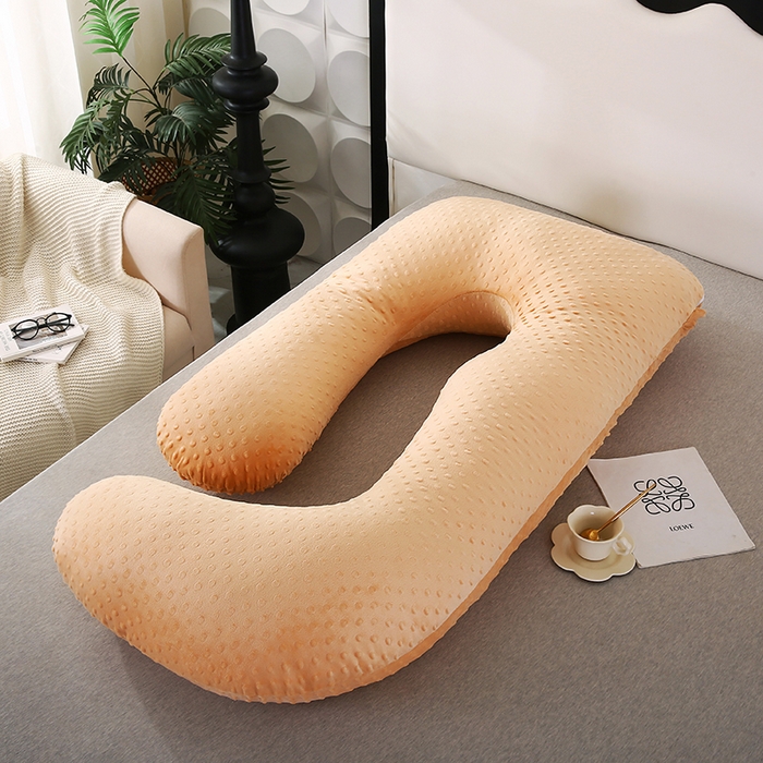 91家纺网 家纺一手货源 找家纺 永光家居 2025新款孕妇枕头G型 靠垫抱枕孕期床头靠枕（不供多多） G型绒豆豆驼