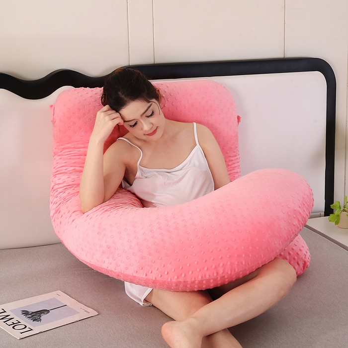 91家纺网 家纺一手货源 找家纺 永光家居 2025新款孕妇枕头G型 靠垫抱枕孕期床头靠枕（不供多多） G型绒豆豆玉