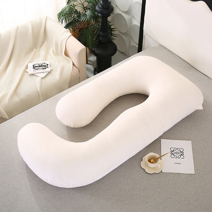 91家纺网 家纺一手货源 找家纺 永光家居 2025新款孕妇枕头G型 靠垫抱枕孕期床头靠枕（不供多多） G型水晶绒白