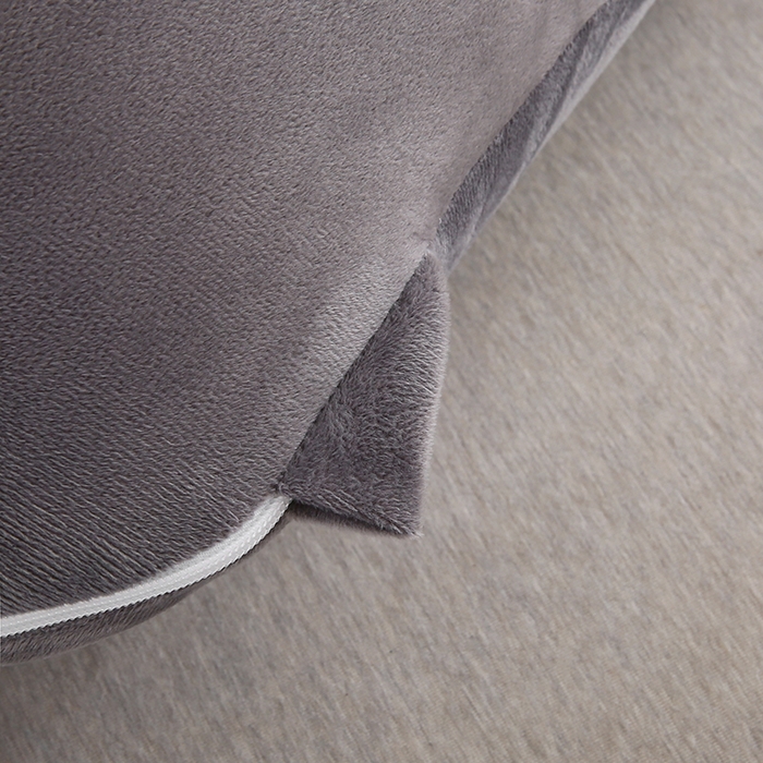 91家纺网 家纺一手货源 找家纺 永光家居 2025新款孕妇枕头G型 靠垫抱枕孕期床头靠枕（不供多多） G型水晶绒灰