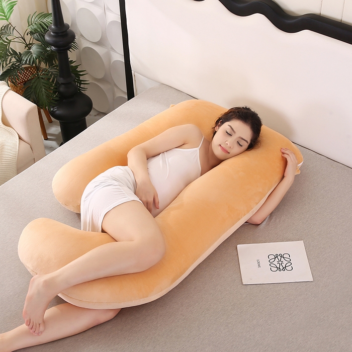 永光家居 2025新款孕妇枕头G型 靠垫抱枕孕期床头靠枕（不供多多） G型水晶绒驼