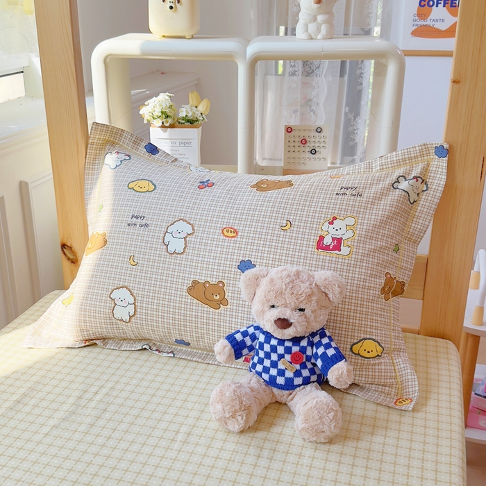 91家纺网 家纺一手货源 找家纺 小叮当家纺仓储工厂店 2025新款全棉纯棉AB版13372学生宿舍印花三件套双面纯棉床单款上下铺单人 格间小梦