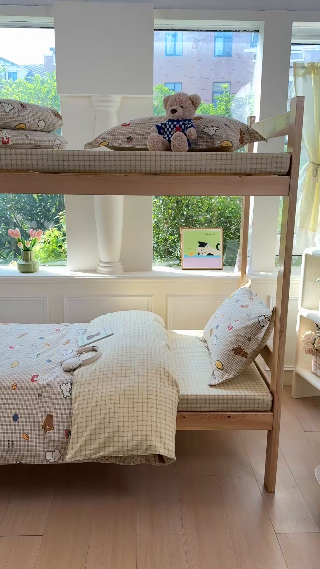 91家纺网 家纺一手货源 找家纺 小叮当家纺仓储工厂店 2025新款全棉纯棉AB版13372学生宿舍印花三件套双面纯棉床单款上下铺单人 格间小梦