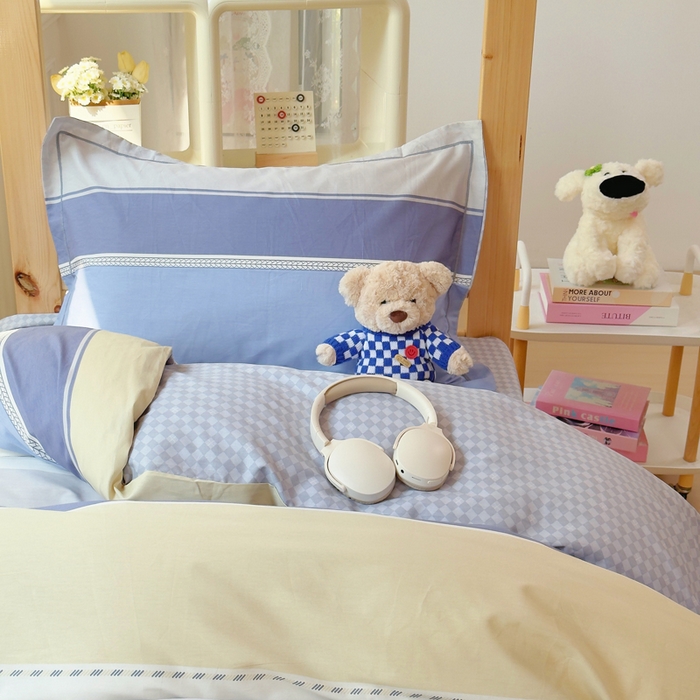 91家纺网 家纺一手货源 找家纺 小叮当家纺仓储工厂店 2025新款全棉纯棉AB版13372学生宿舍印花三件套双面纯棉床单款上下铺单人 陵川