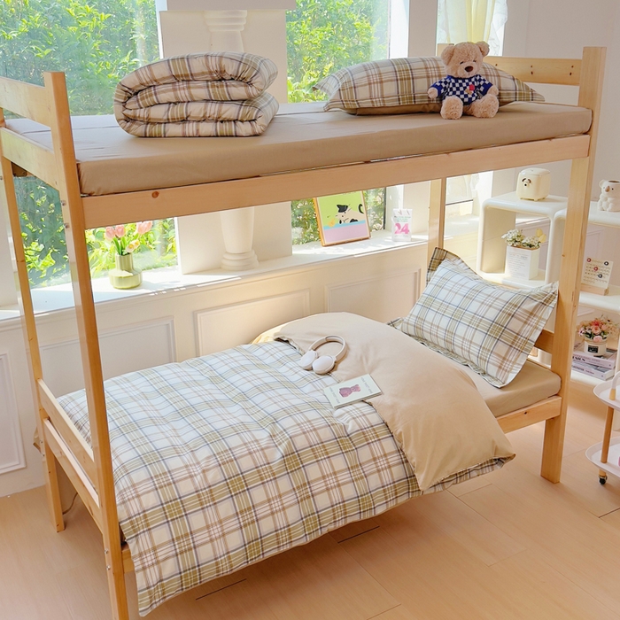 91家纺网 家纺一手货源 找家纺 小叮当家纺仓储工厂店 2025新款全棉纯棉AB版13372学生宿舍印花三件套双面纯棉床单款上下铺单人 印格坊