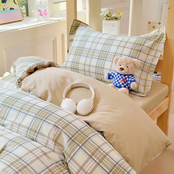 91家纺网 家纺一手货源 找家纺 小叮当家纺仓储工厂店 2025新款全棉纯棉AB版13372学生宿舍印花三件套双面纯棉床单款上下铺单人 印格坊