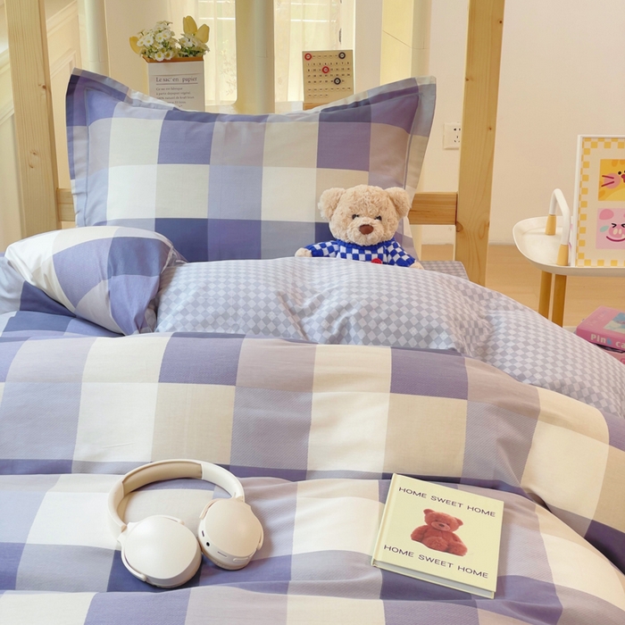 91家纺网 家纺一手货源 找家纺 小叮当家纺仓储工厂店 2025新款全棉纯棉AB版13372学生宿舍印花三件套双面纯棉床单款上下铺单人 伯克里