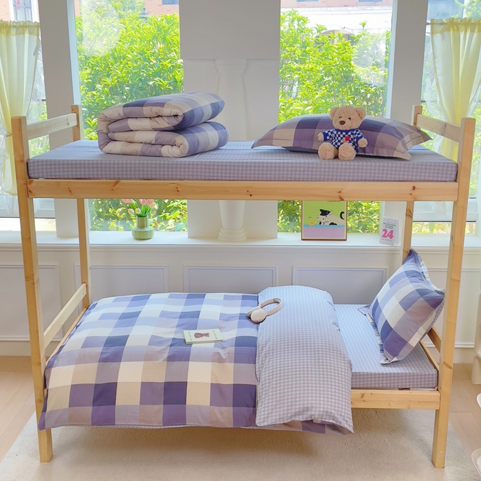 91家纺网 家纺一手货源 找家纺 小叮当家纺仓储工厂店 2025新款全棉纯棉AB版13372学生宿舍印花三件套双面纯棉床单款上下铺单人 伯克里